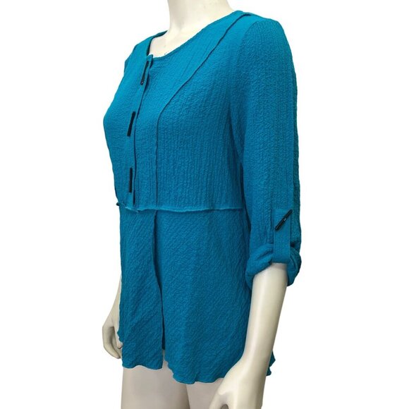 ALI MILES ROLLED SLEEVE TOP PETITE‎ MD - Picture 3 of 6